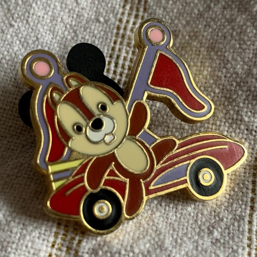 Chip at Autopia Flexible Characters Disney Trading Pin